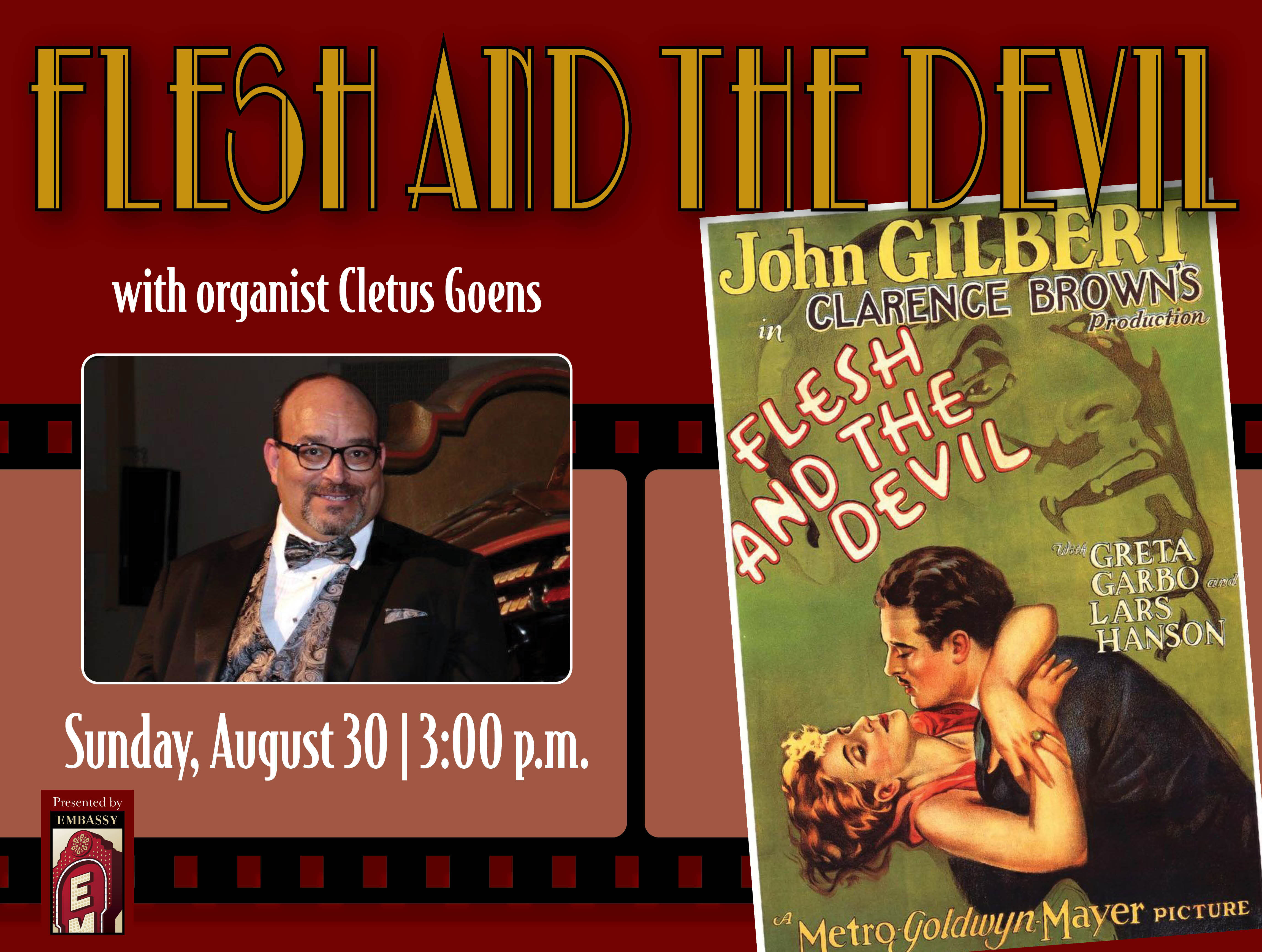 Flesh And The Devil with organist Cletus Goens | The Embassy Theatre
